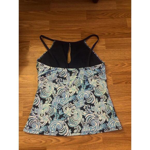 Ellen Tracy Tankini Swim Top Size 10 - Picture 4 of 8